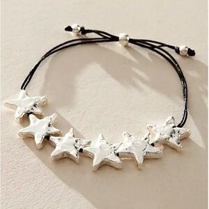 Free People Black & Silver North Star Bracelet